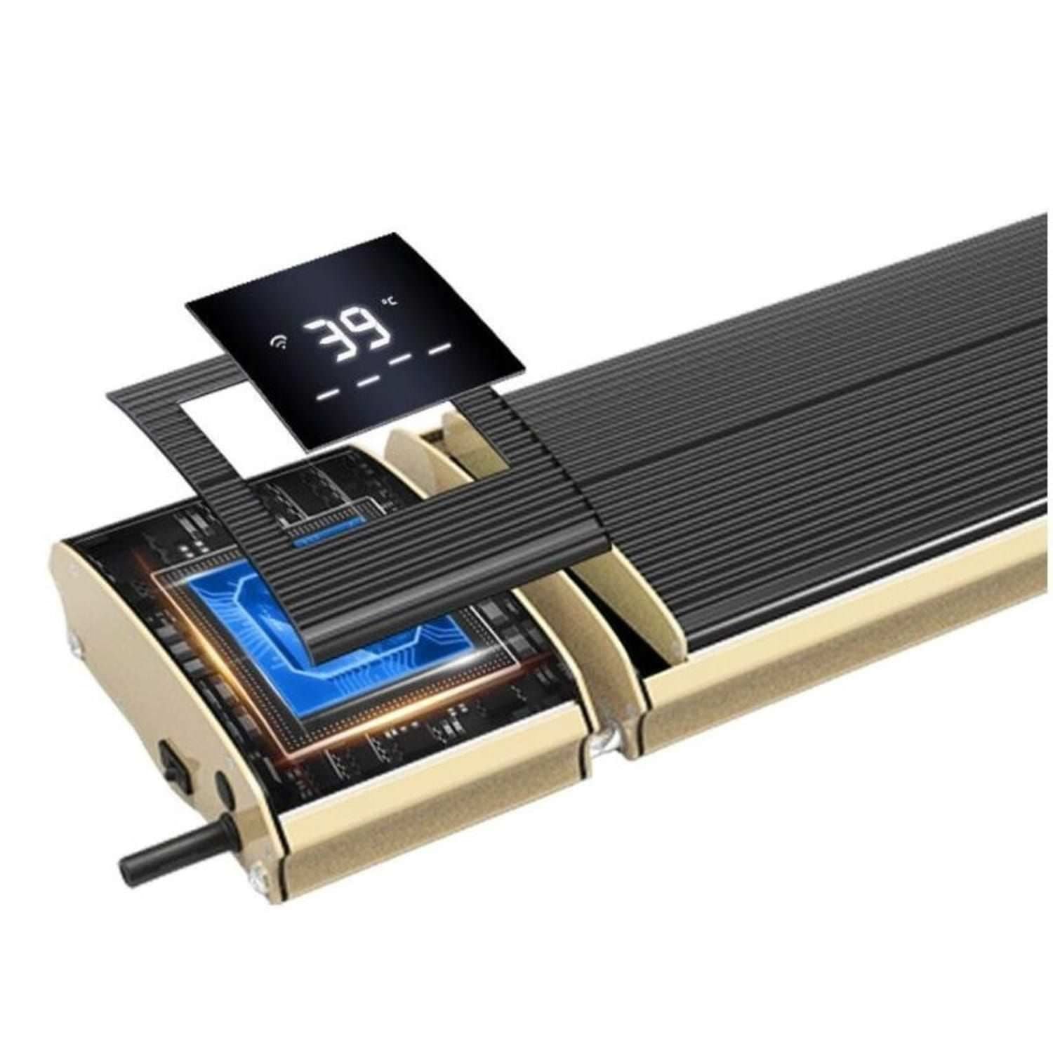 Riscaldatore a infrarossi controllato da smartphone Sined con Wifi 2400w Nero