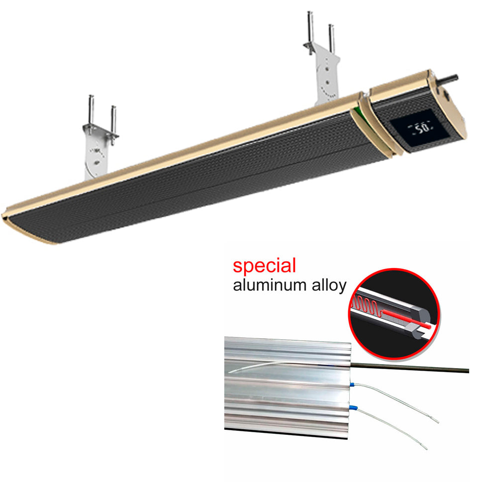 Sined Smartphone-gesteuerte Infrarotheizung mit WLAN 2400 W Schwarz