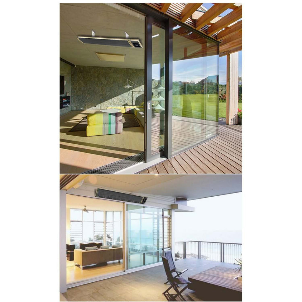 Sined Smartphone-gesteuerte Infrarotheizung mit WLAN 2400 W Schwarz