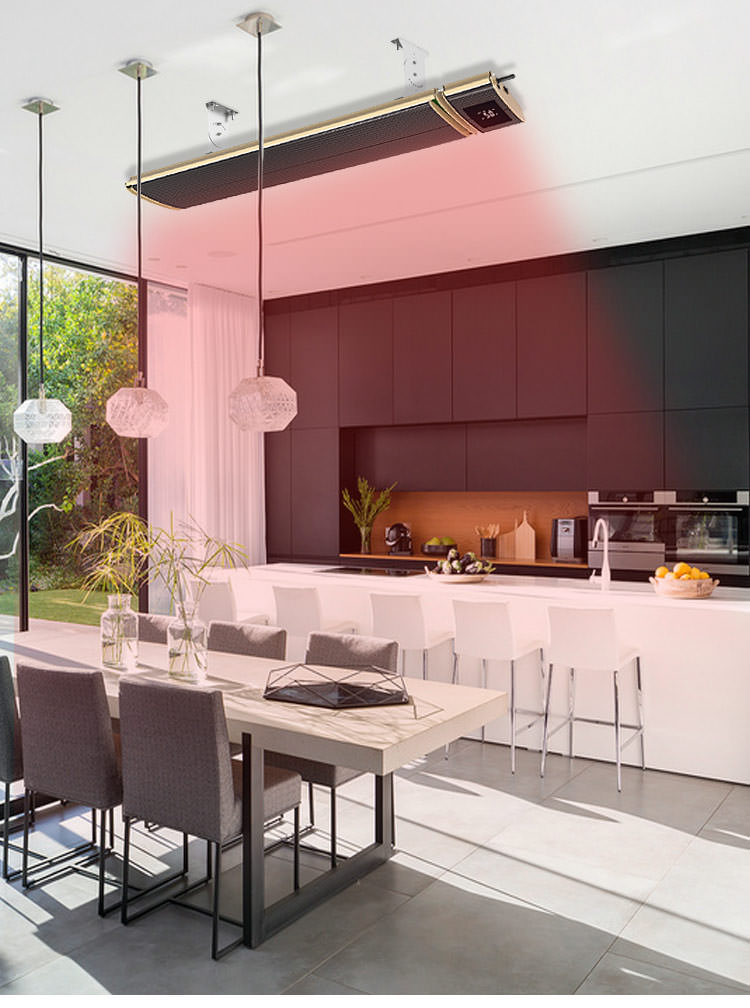 Sined Smartphone Controlled Infrared Heater With Wifi 2400w Black