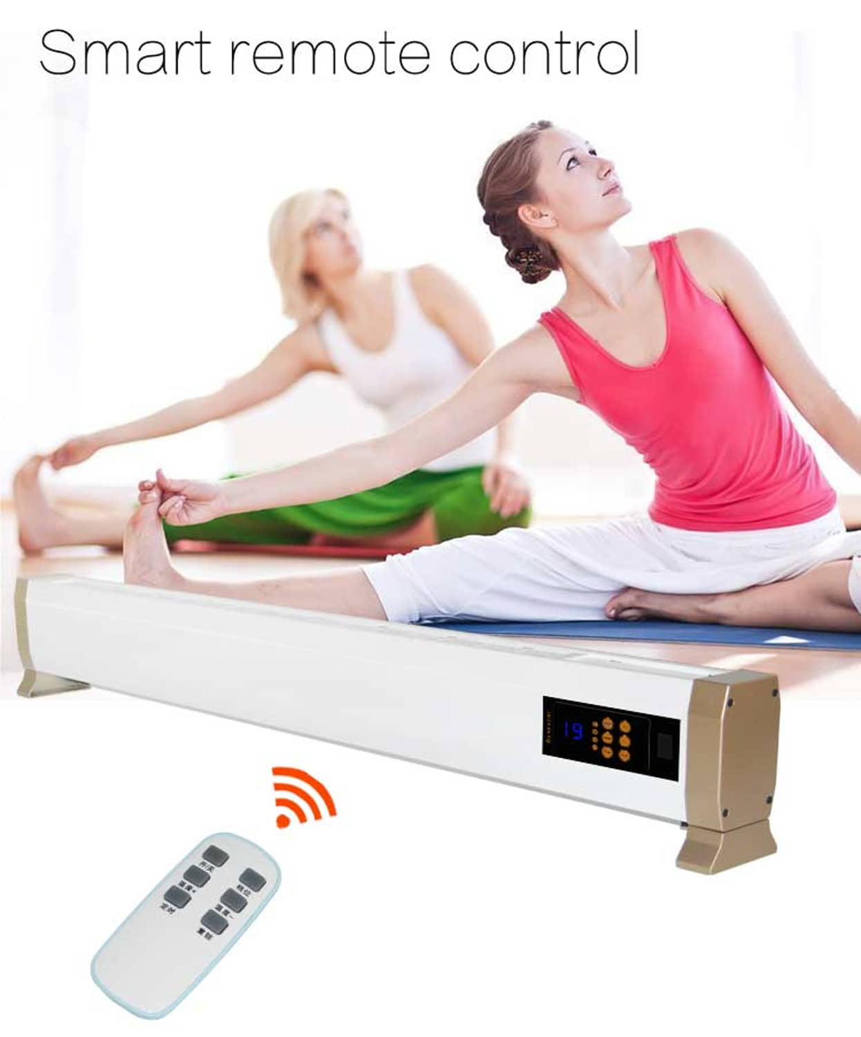 Chauffage de sol Sined 1800 Chauffage de sol électrique 1800w blanc Chauffage de sol et plinthe 1800w avec télécommande incluse