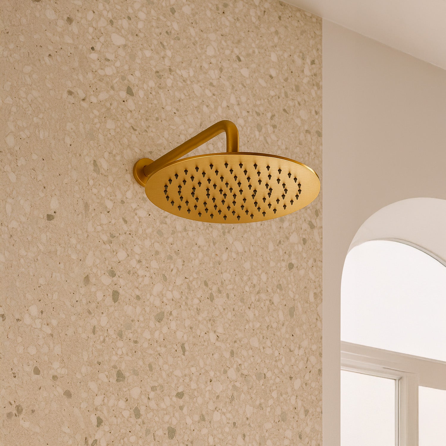 SINED Rociador de ducha Ø25 cm acero inoxidable 316L color oro SOFFIONE-LEVANTE-25-ORO Levante 25 cm