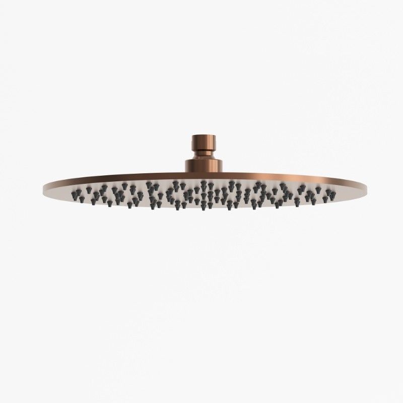 SINED round shower head in 316L stainless steel Rose Gold color for indoor and outdoor SOFFIONE-LEVANTE-30-ORO-ROSA