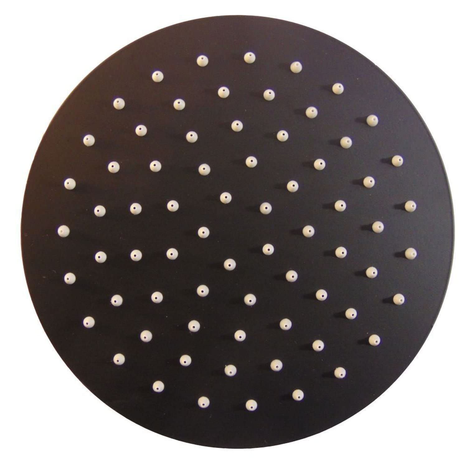 Sined Soffione Tondo 15 Negro Ducha Mural Redonda Negro Mate 6 Pulgadas