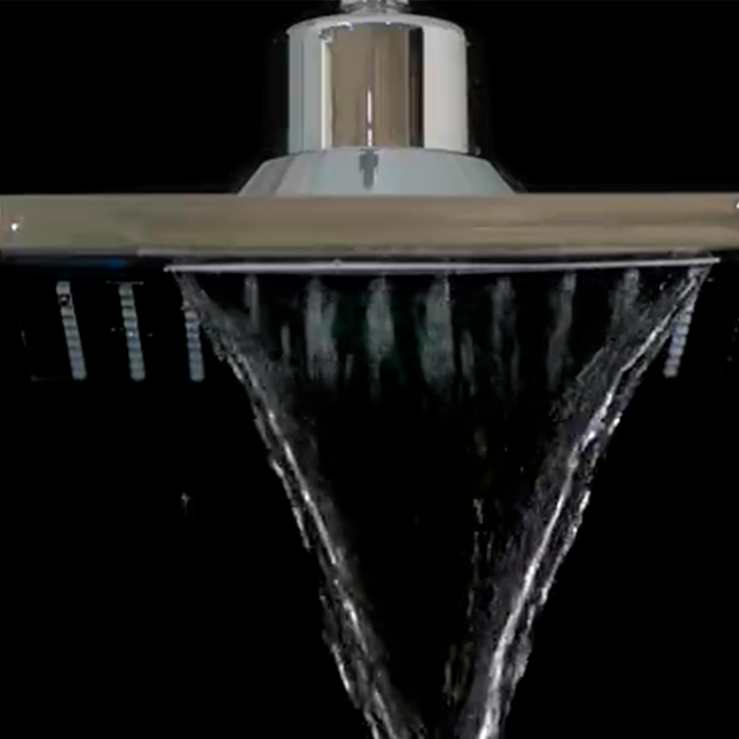 Doccia a parete quadrata Sined Led 5 con luce LED a 3 getti e sensore a infrarossi Grigio