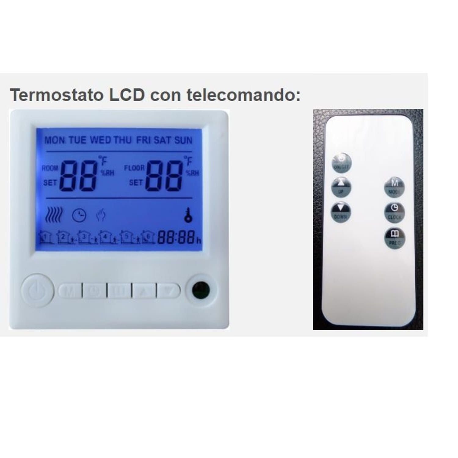 Sined Termostatoinfrarrojo Mpc Wit Cronotermostaat Met Afstandsbediening Via Infrarood