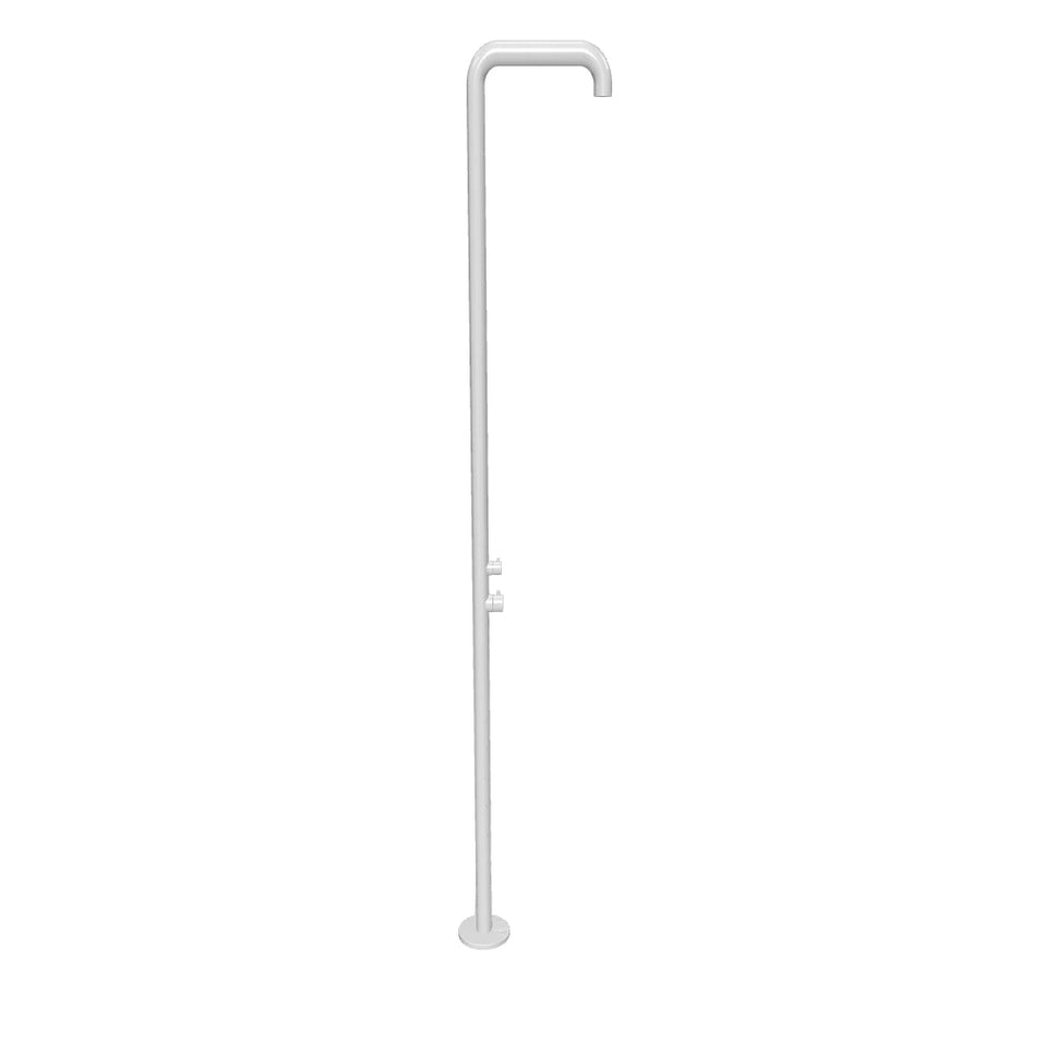 Doccia Esterno In Acciaio Inossidabile 316l Con Teleducha 230cm Bianco Sined