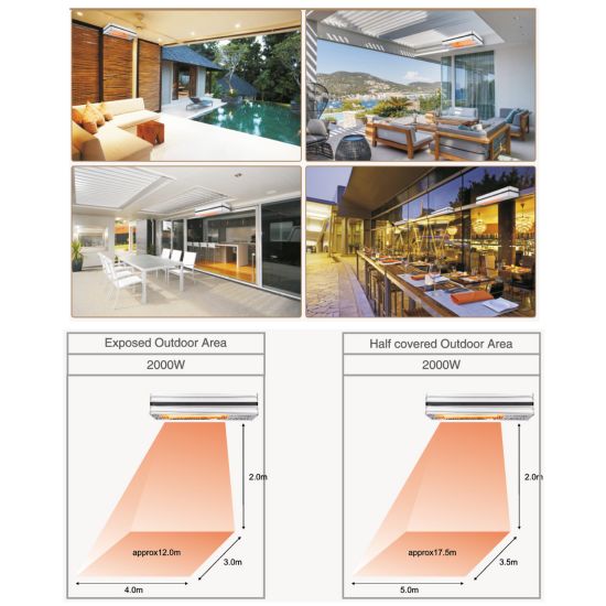 Calefactor infrarrojo de exterior para bares y restaurantes