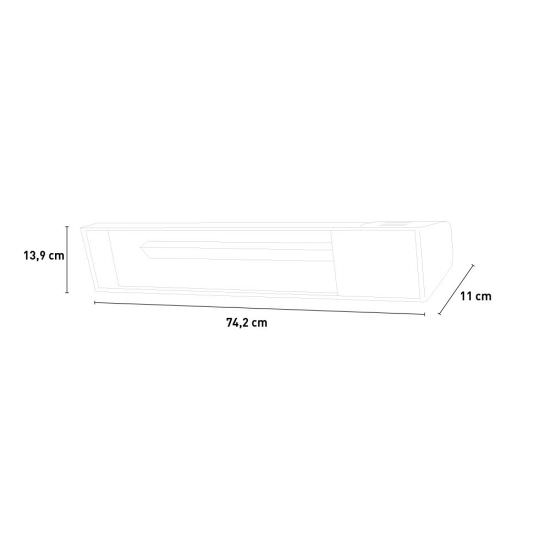 Sined Aquecedor Infravermelho de Cristal 2000w Preto 3 Níveis de Potência 3366100 Para Otimizar o Consumo Elétrico Conforme as Necessidades de Aquecimento com Controlo Remoto