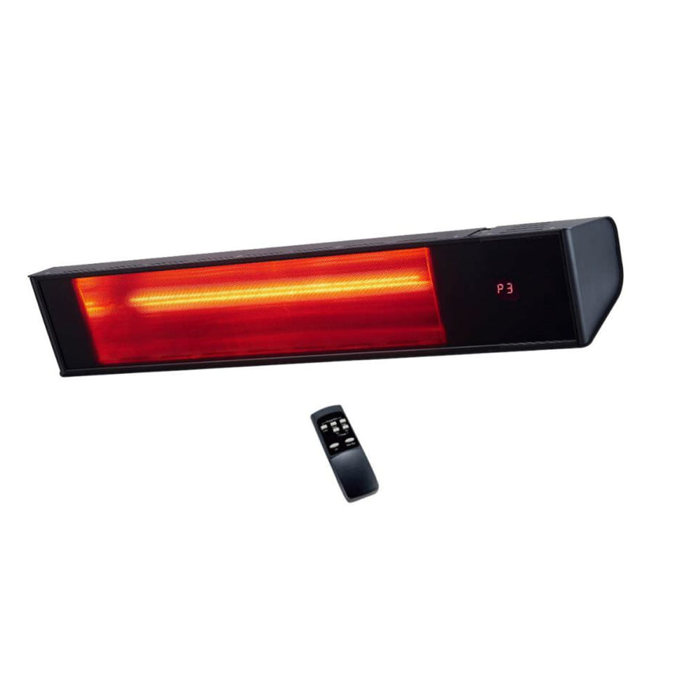 Calefactor Infravermelho Sined Warm Glass Preto 2000 Wifi Com Cristal 2000w Preto O Controlo Remoto Fornecido Gere Os 3 Níveis De Potência