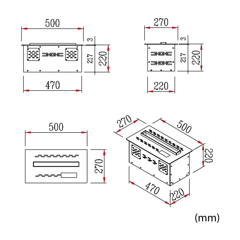 Sined Caldaro 50 Elektrische Waterhaard Inbouwhaard LED Niet-thermisch Zwart Met Ingebouwde Multicolor 3D Vlam Simulatie Voor Elegante en Moderne Kamers Met Afstandsbediening