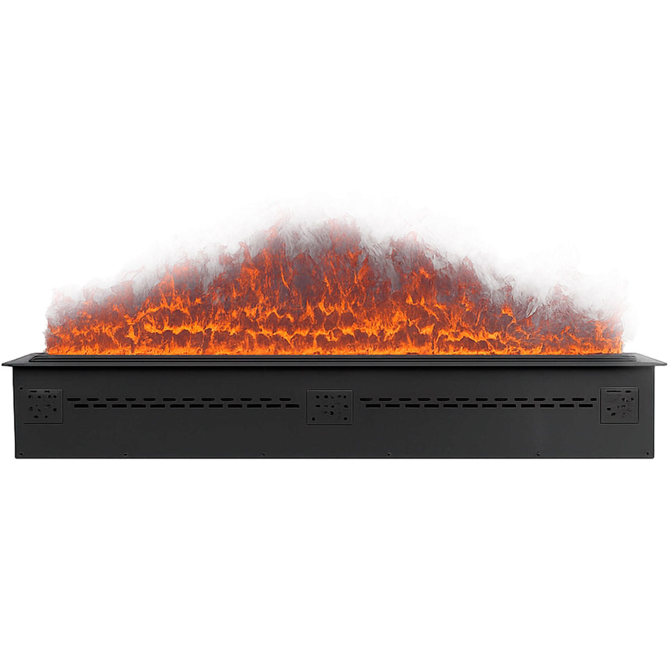 Sined Ega 150 Electric Fireplace Avapore Acqueo Black Non-Thermal LED Fireplace Interior With Built-in Multicolor 3D Flame Simulation For Elegant and Modern Environments Remote Control