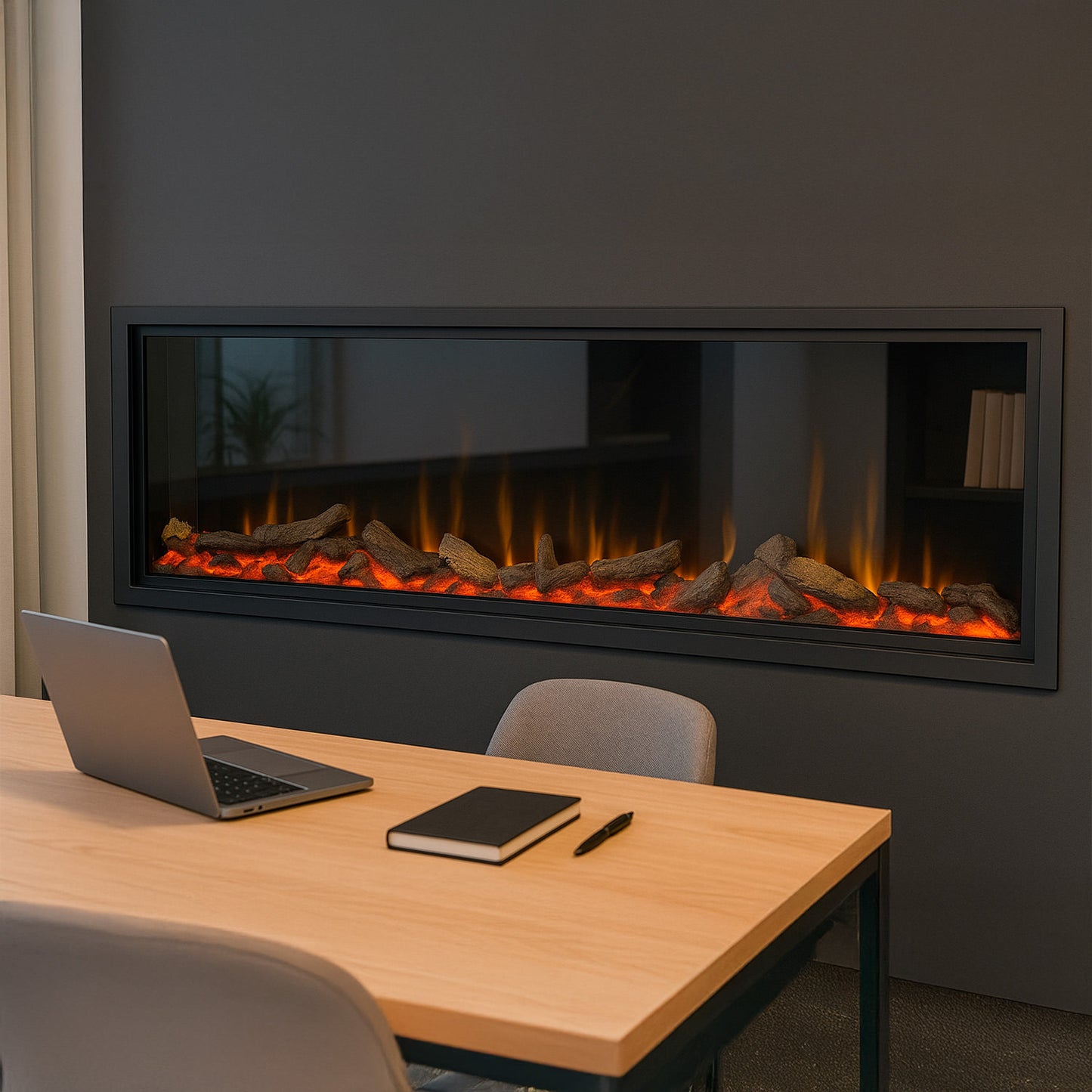 Caminetto-Lasa-150: chimenea eléctrica con efecto llama holo