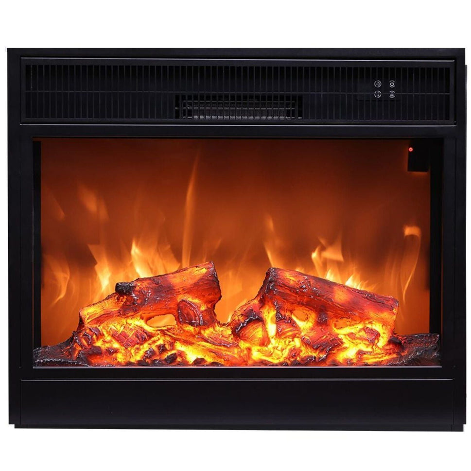 Sined Panarea Insertable Electric Fireplace 1500w With Included Remote Control Black Insertable Electric Fireplace Ideal For Complementing Existing Fireplaces Real Flame Effect With Low Consumption