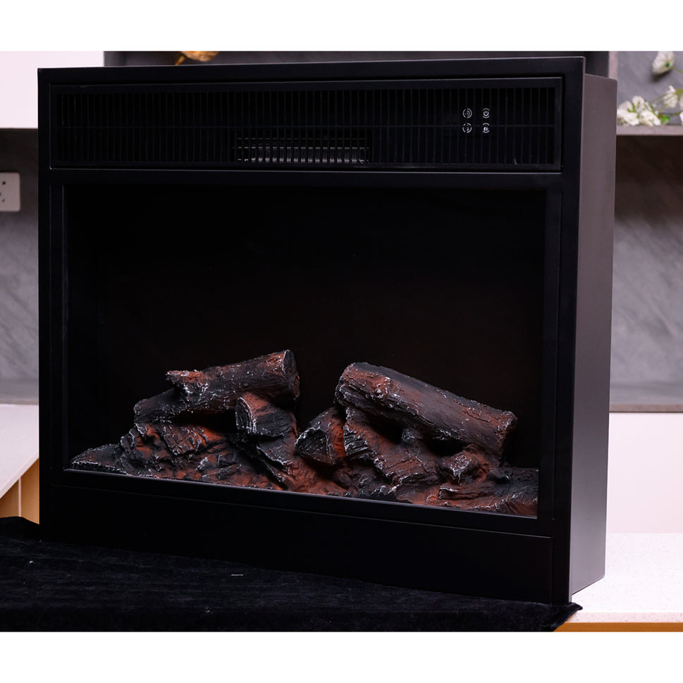 Sined Panarea Insertable Electric Fireplace 1500w With Included Remote Control Black Insertable Electric Fireplace Ideal For Complementing Existing Fireplaces Real Flame Effect With Low Consumption