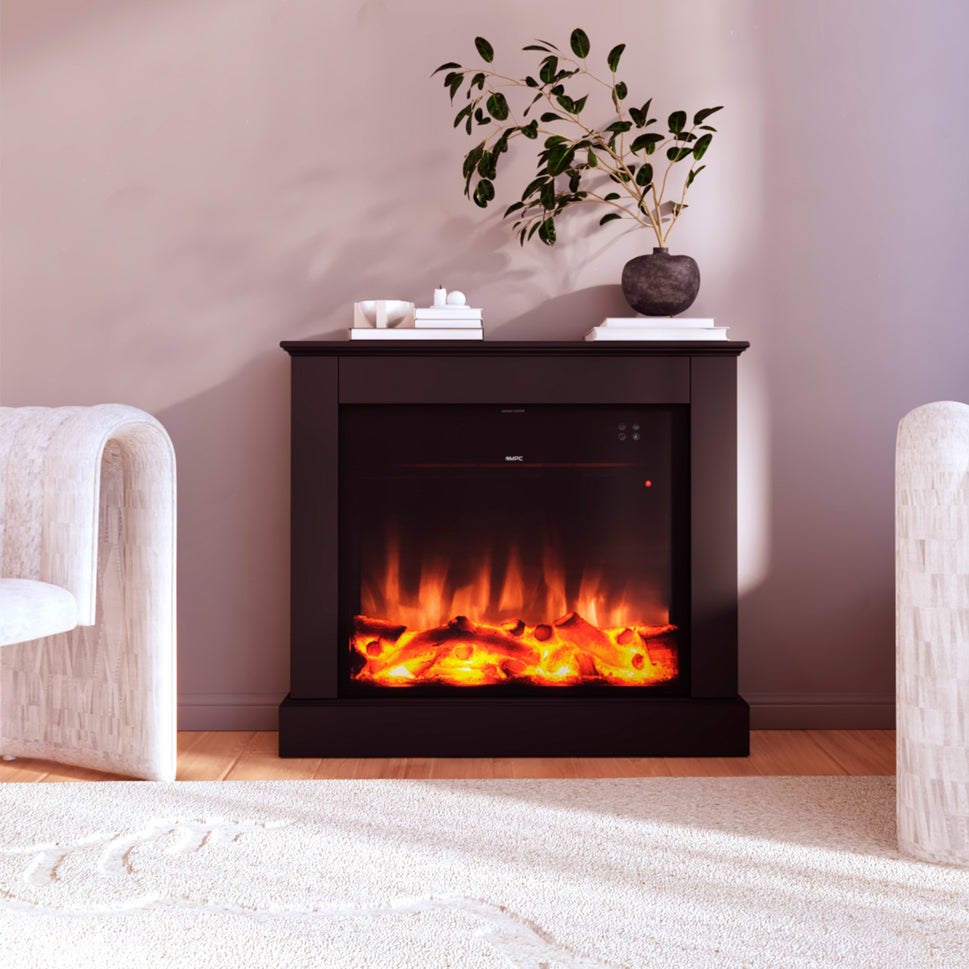 Sined Panarea Insertable Electric Fireplace 1500w With Included Remote Control Black Insertable Electric Fireplace Ideal For Complementing Existing Fireplaces Real Flame Effect With Low Consumption