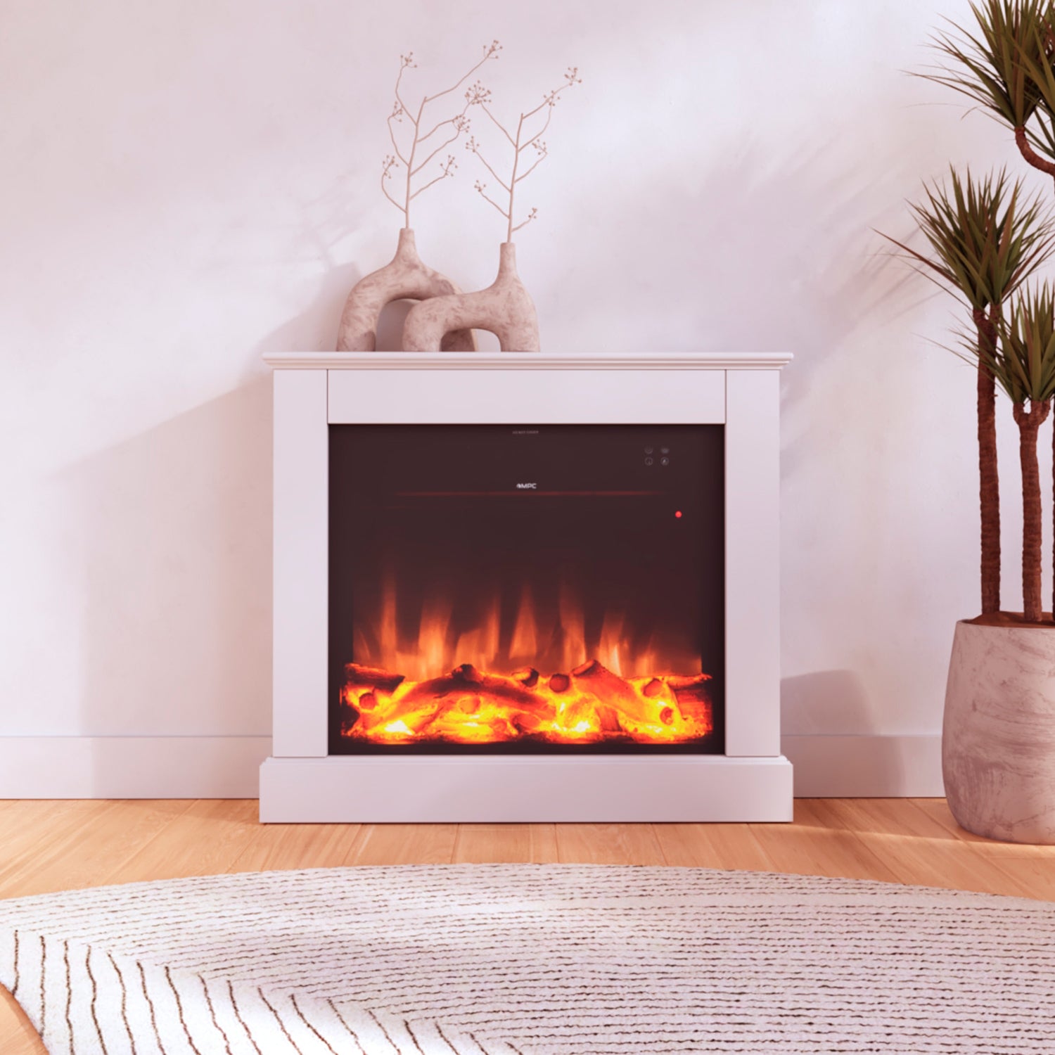 Sined Panarea Insertable Electric Fireplace 1500w With Included Remote Control Black Insertable Electric Fireplace Ideal For Complementing Existing Fireplaces Real Flame Effect With Low Consumption