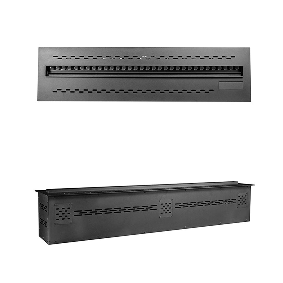 Sined Resia 100 Electric Fireplace Avapore Acqueo Black Non-Thermal LED Indoor Fireplace with Built-in 3D Multicolor Flame Simulation for Elegant and Modern Environments Remote Control