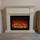 Verander naar de afbeelding Chimenea eléctrica blanca de alta calidad con mando a distan 2