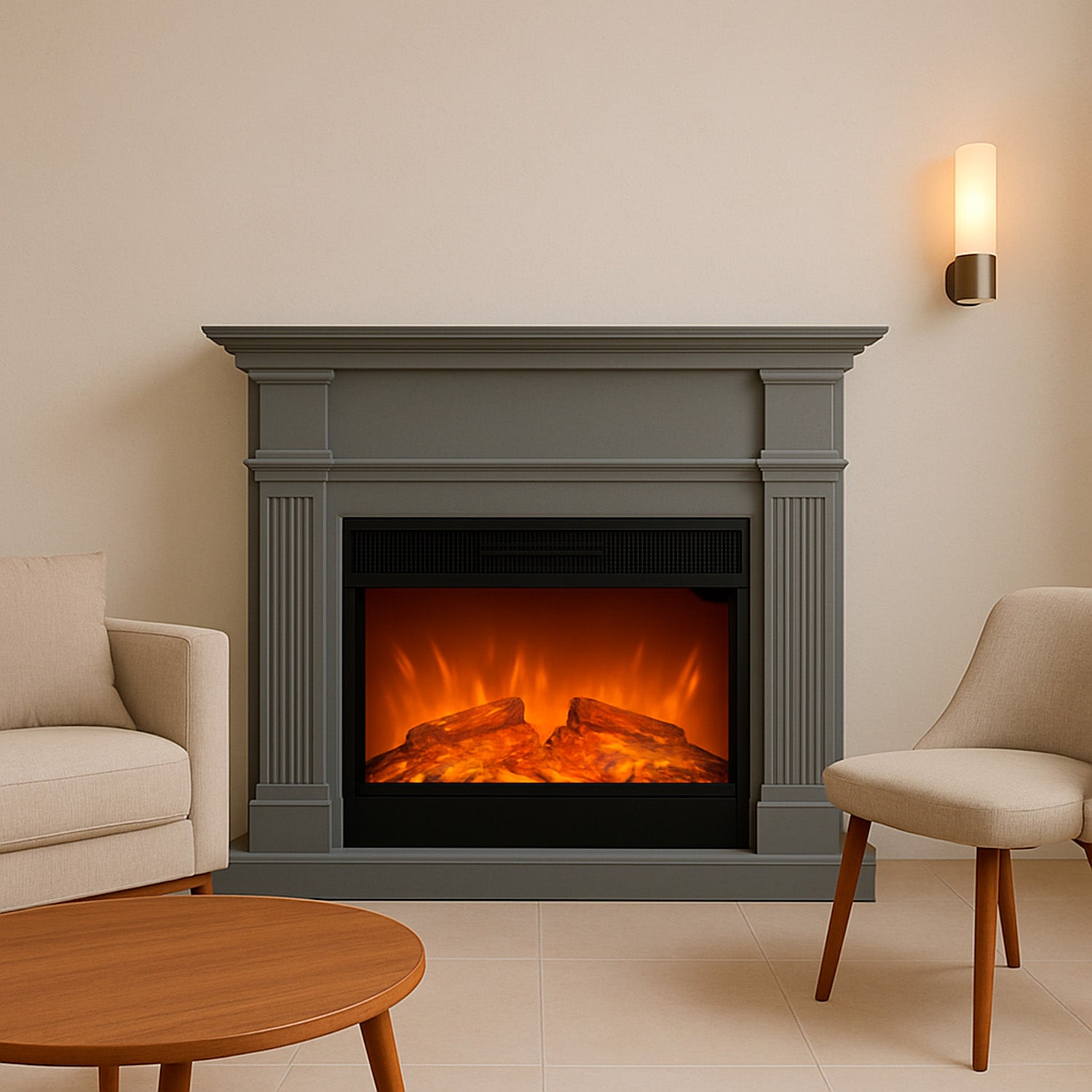 Sined Caminocalderaxxlgrigio Caminetto Elettrico Sined Caldera Xxl Grigio Eleganza Moderna e Fiamma Realistica Per Casa e Ufficio Acquisto Sicuro e Consegna Veloce