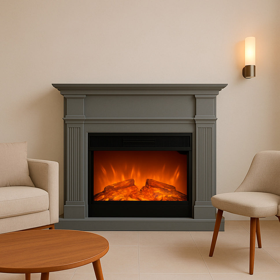 Sined Caminocalderaxxlgrigio Caminetto Elettrico Sined Caldera Xxl Grigio Eleganza Moderna e Fiamma Realistica Per Casa e Ufficio Acquisto Sicuro e Consegna Veloce