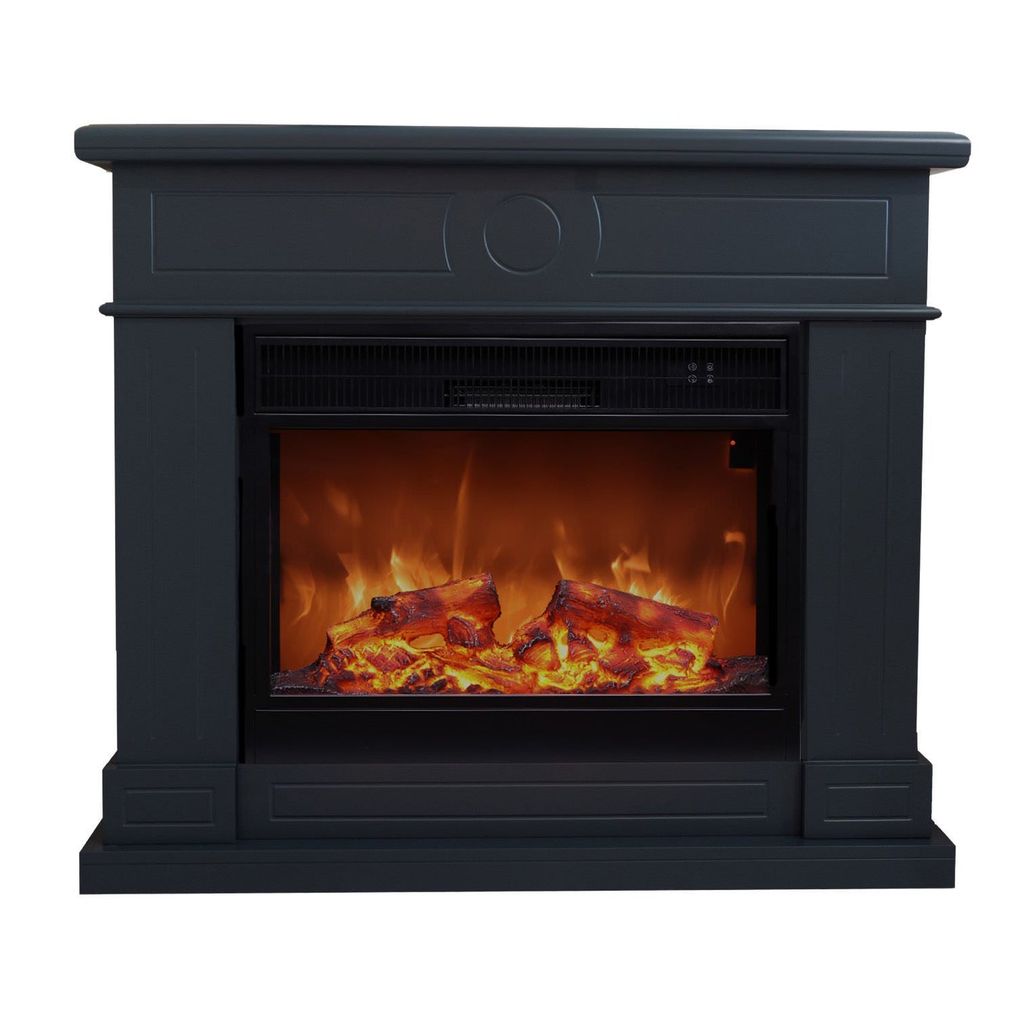 Chimenea eléctrica Lipari gris oscuro: elegancia y confort