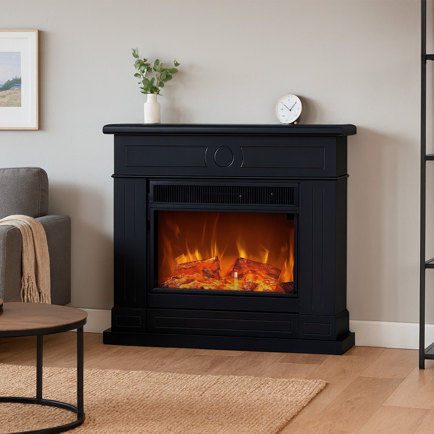 Sined Caminoliparixxlnero Caminetto Elettrico Sined Caminoliparixxl Nero Eleganza Calore e Design In Ogni Ambiente Investimento Sicuro Con Garanzia e Consegna Veloce