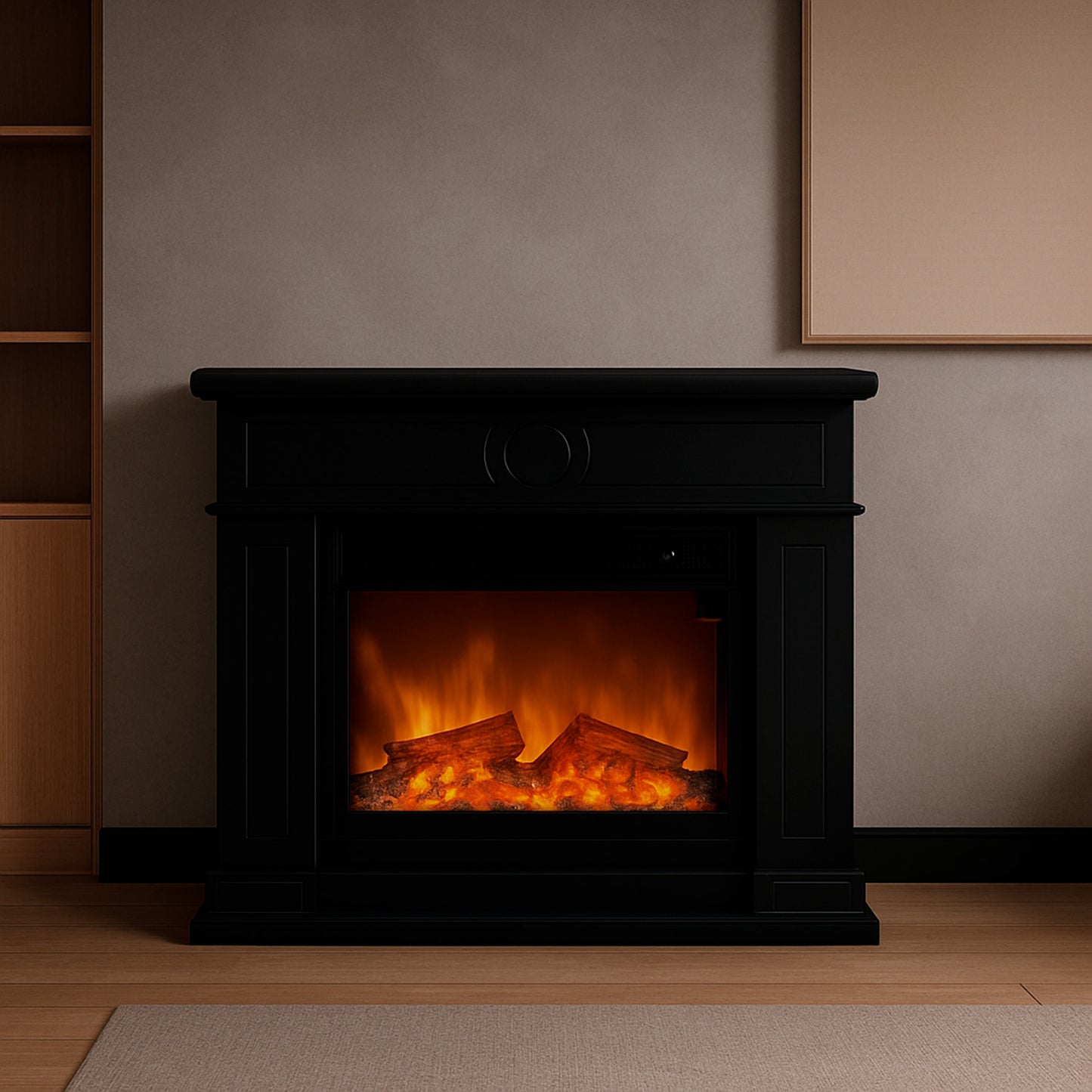 Chimenea eléctrica Lipari negra: diseño elegante y funcional