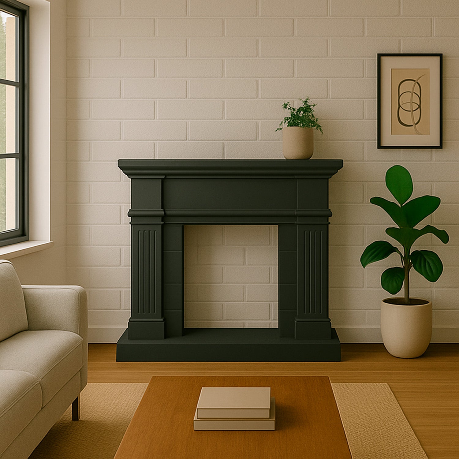 Mpc Marco Chimenea Caldera Gris Profundo Mdf Para Chimenea Electrica Insertable Volcano o Quemador Existente Diseno Clásico Atemporal