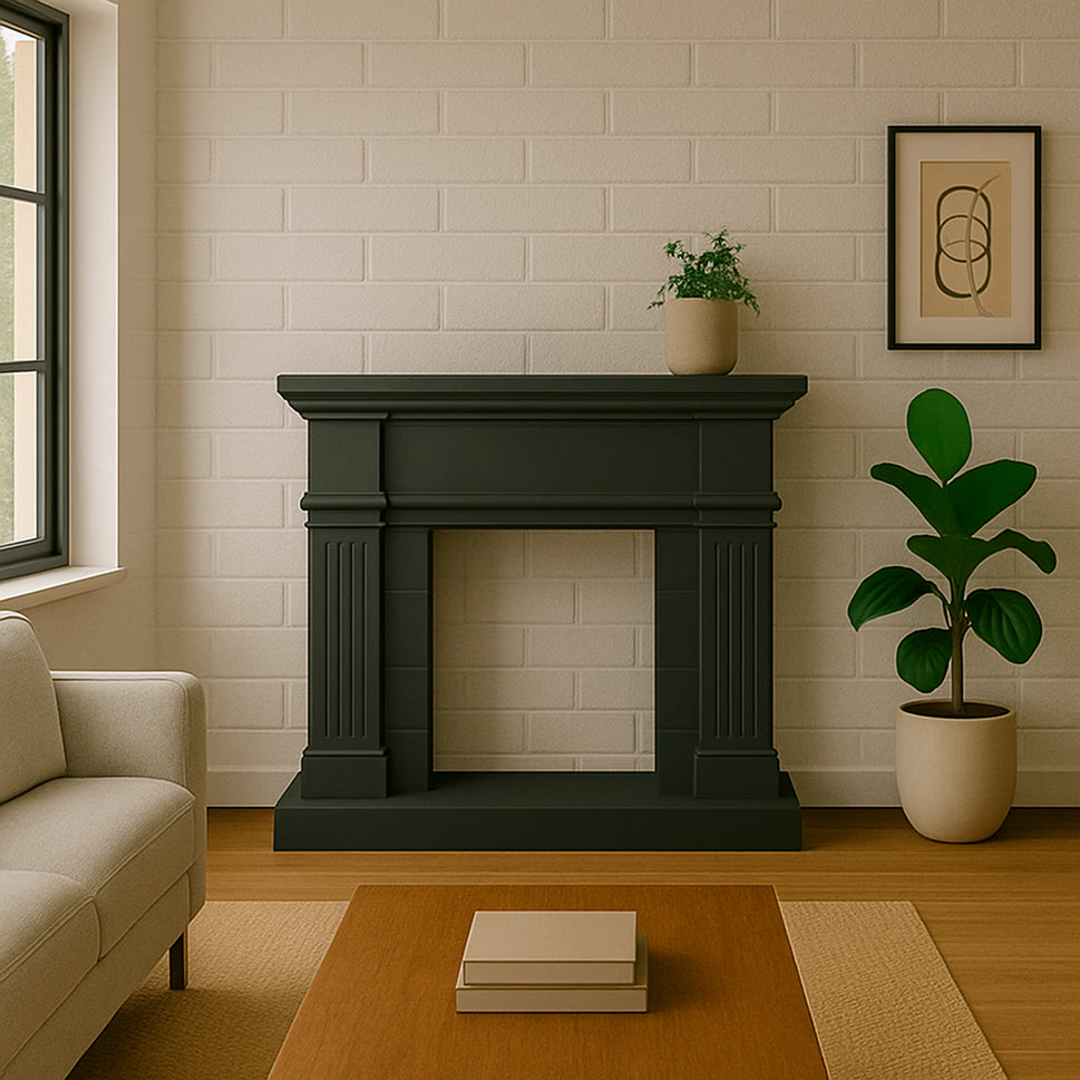 Mpc Marco Chimenea Caldera Gris Profundo Mdf Para Chimenea Electrica Insertable Volcano o Quemador Existente Diseno Clásico Atemporal