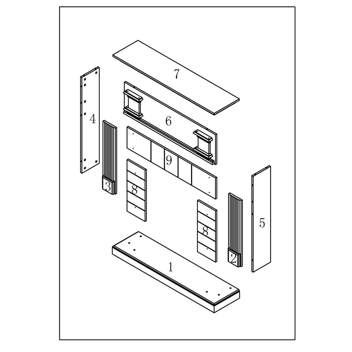 Mpc turkooisblauw ketelhaardframe turkooisblauw ketelhaardframe voor Vulcan elektrische haard of bestaande brander Tijdloos klassiek ontwerp in MDF-hout