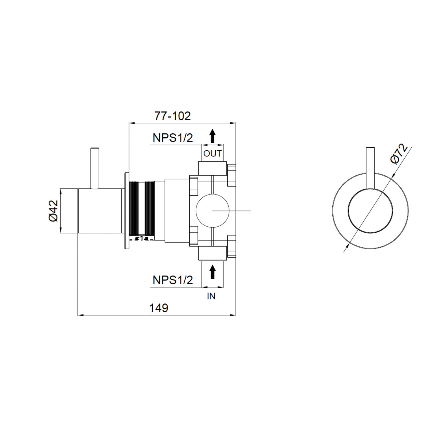 Deviador de pared Levante Inox 316L: elegancia y durabilidad