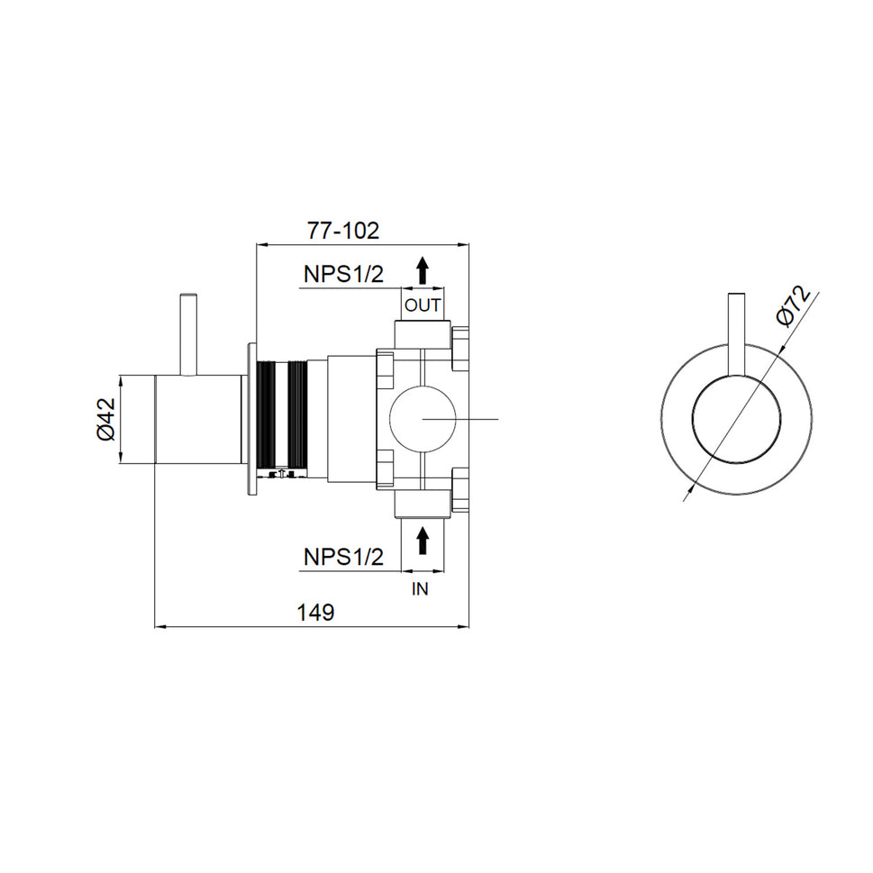 SINED 316L roestvrijstalen wandafleider roségoud functioneel ontwerp voor binnen- en buitengebruik wandmontage model Levante