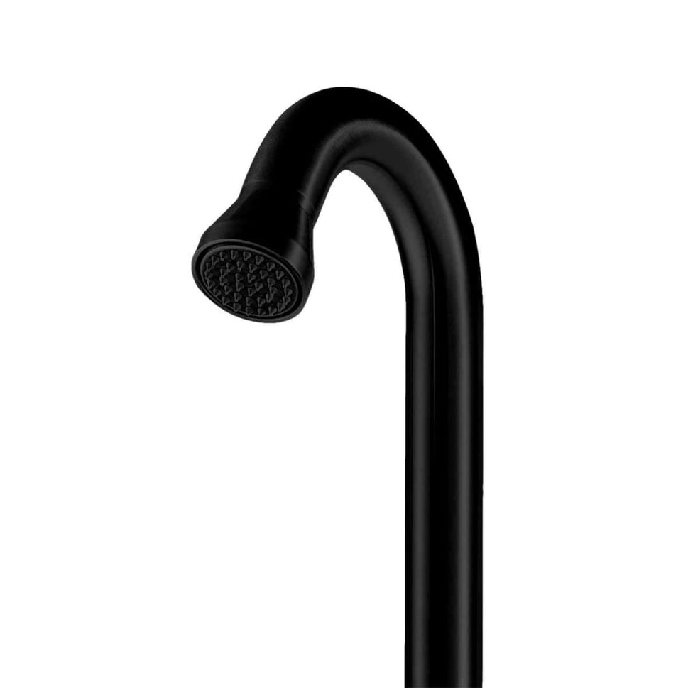 SINED Douche d'Extérieur en Acier Nautique Inoxydable AISI 316L Noir Satiné avec Douchette et Mitigeur pour Entrée d'Eau Chaude et Froide hauteur 229 cm modèle DOCCIA BOSA NERA