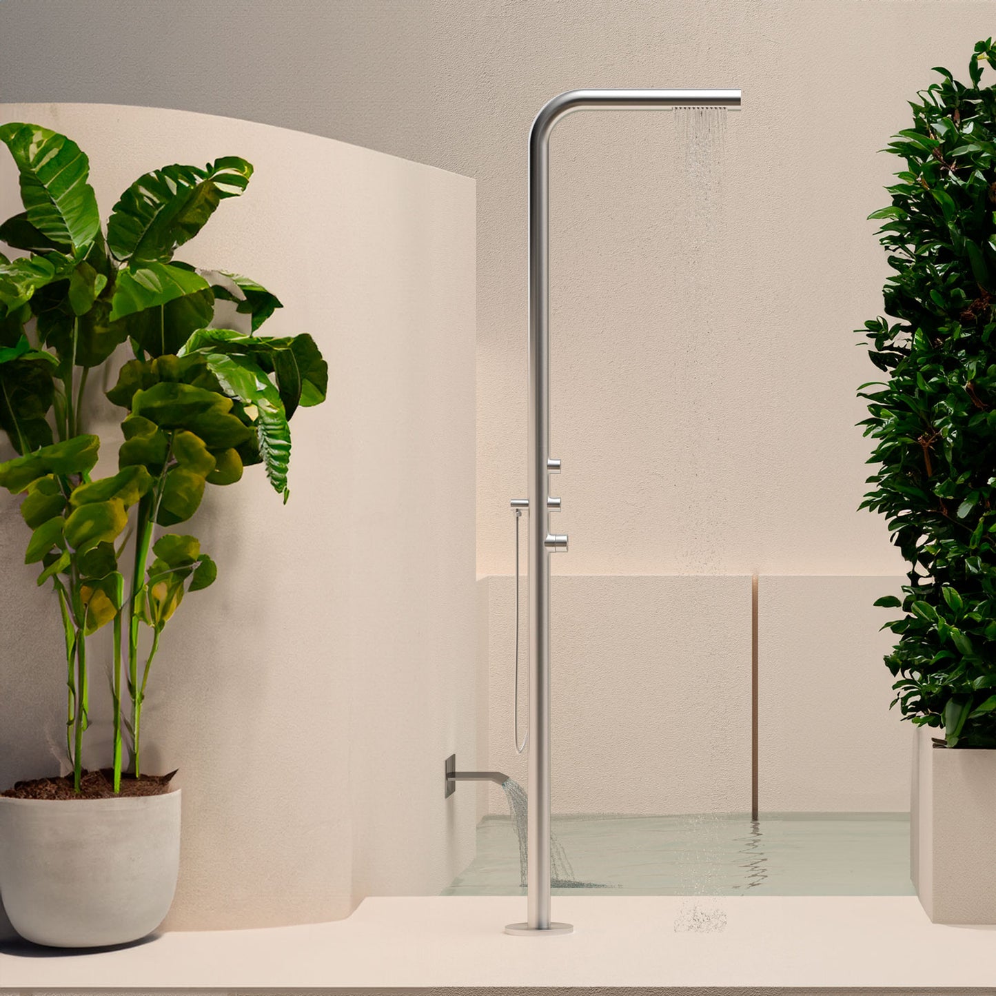 Ducha exterior de acero inoxidable Sined Budoni: diseño eleg