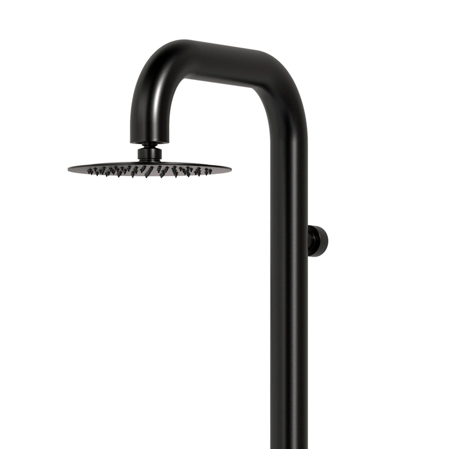 Sined Douche murale en acier inoxydable AISI 316L avec mélangeur, pomme de douche large intérieur ou extérieur, eau chaude et froide pour usage intensif DOCCIA CABRAS NERA