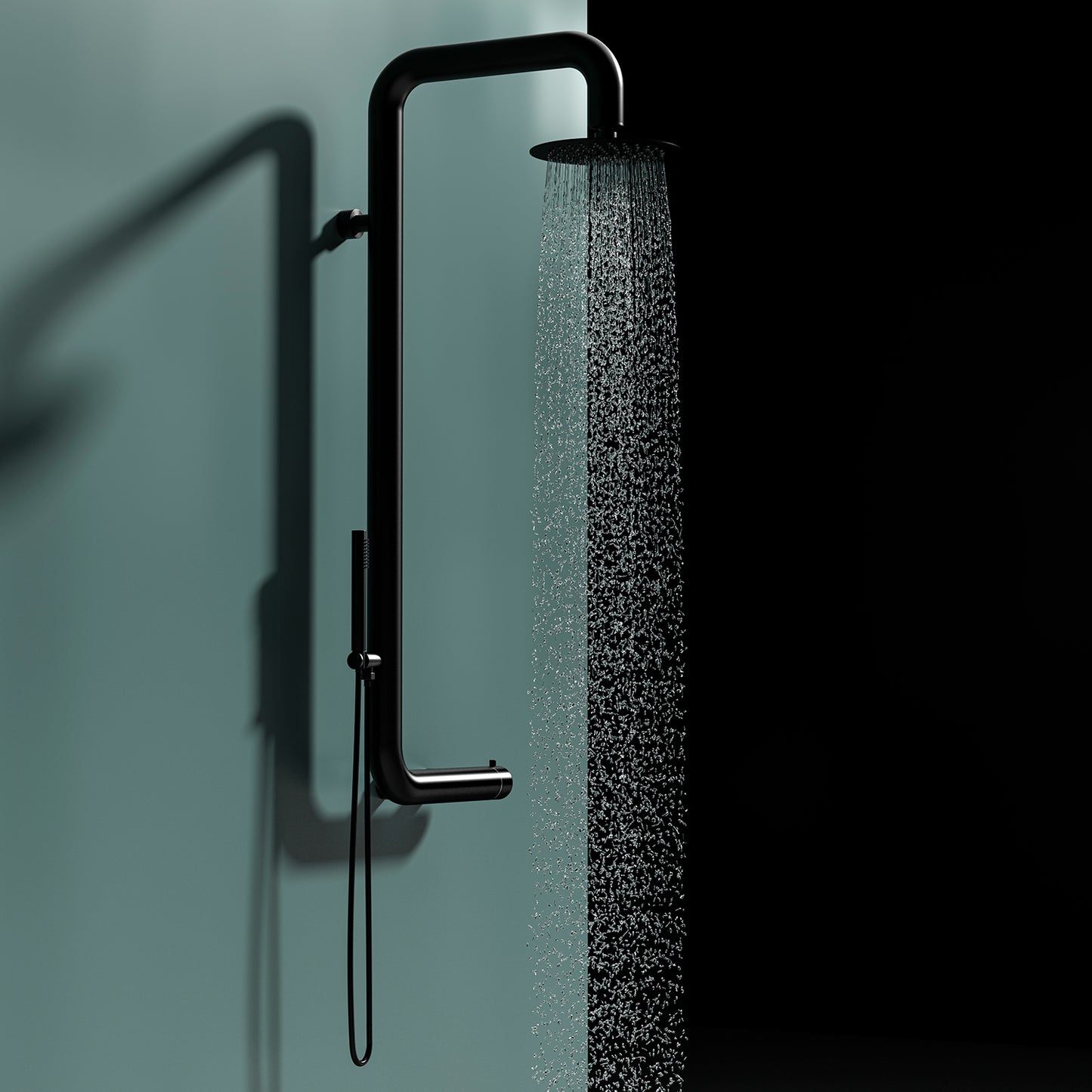 Ducha Cabras Negra: diseño elegante y duradero en acero inox