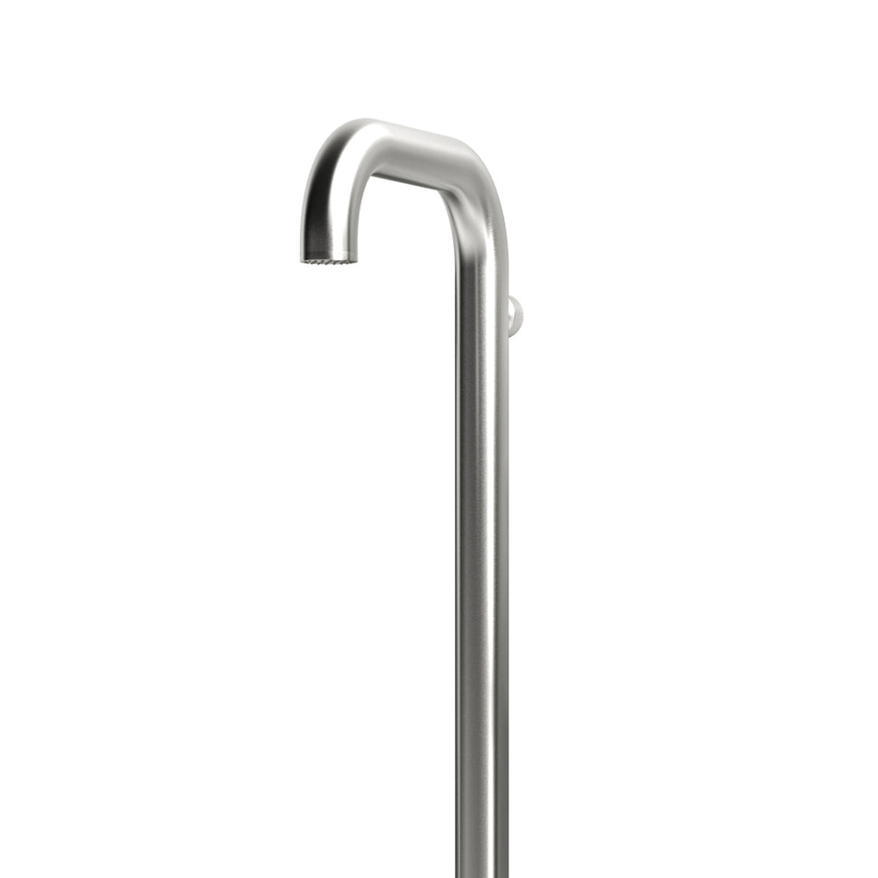 SINED Chuveiro de parede exterior em aço inoxidável 316L acetinado sinterizado resistente à corrosão e ao desgaste - Modelo DOCCIA CHIA PARETE INOX