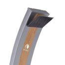 Changer Ducha solar de aluminio gris con franja de madera 2 image