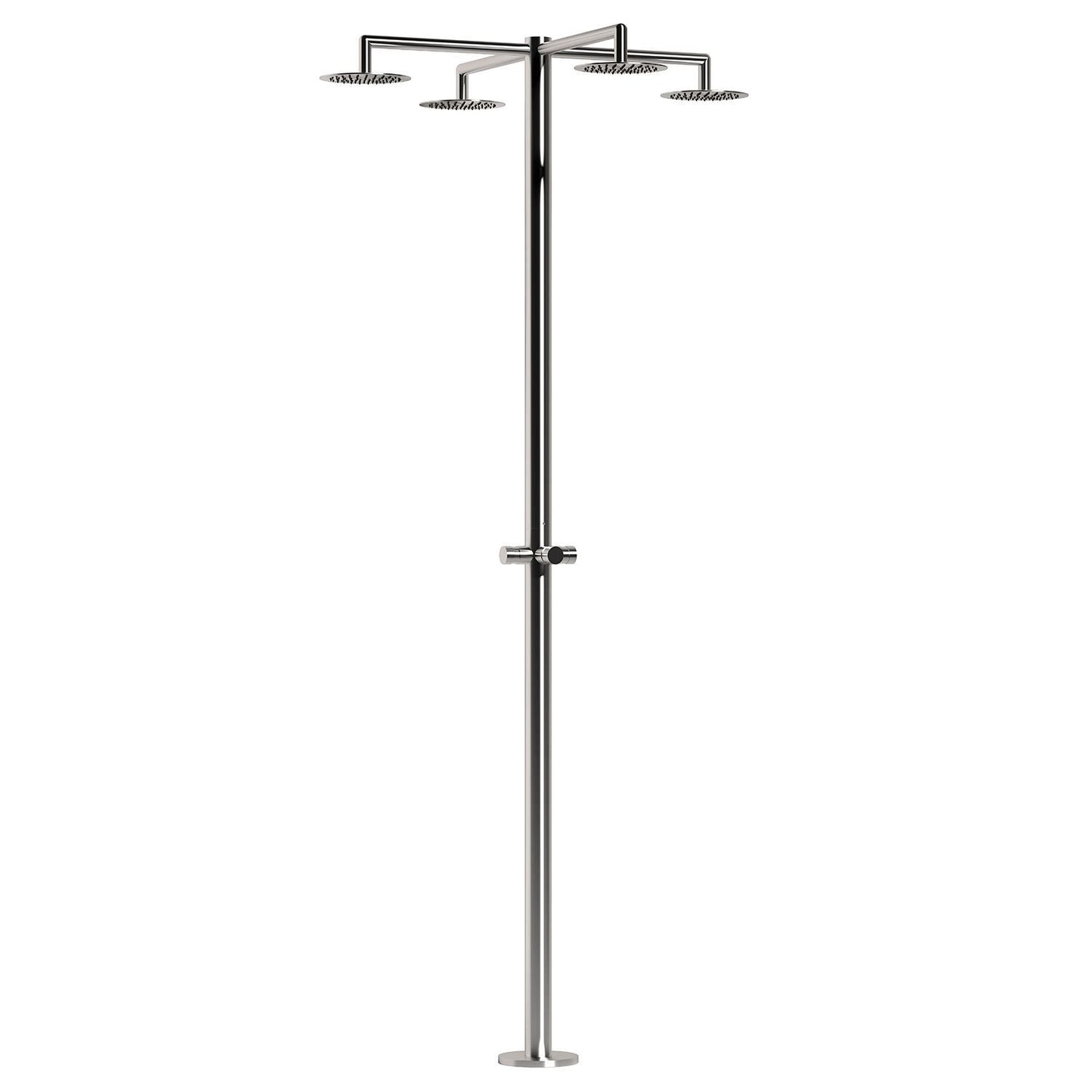 Ducha exterior de acero inoxidable 316L con cuatro chorros