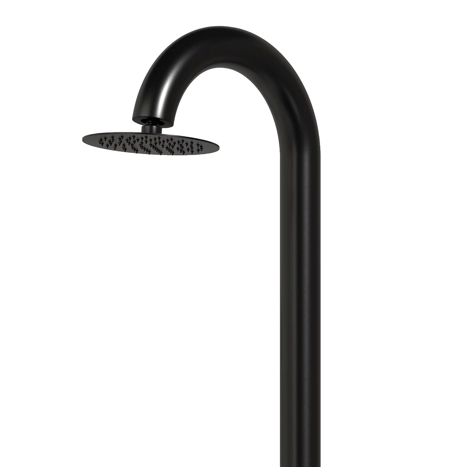 Douche en acier inoxydable Sined Luna Tmp noir Douche en acier inoxydable double connexion d'eau froide latérale ou inférieure Douche temporisée d'eau froide avec douche murale et mitigeur rond noir