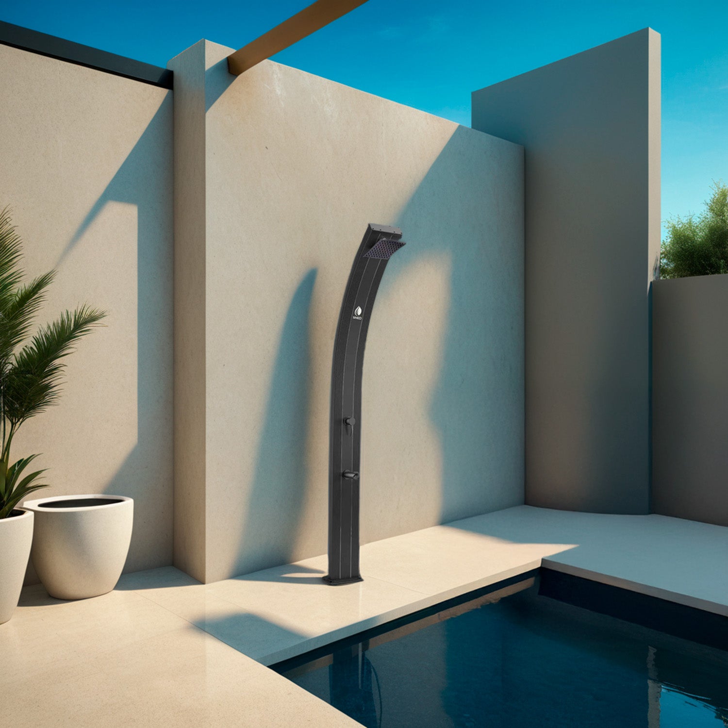 Black Lea Solar Shower 30l For Outdoor Pool Sined