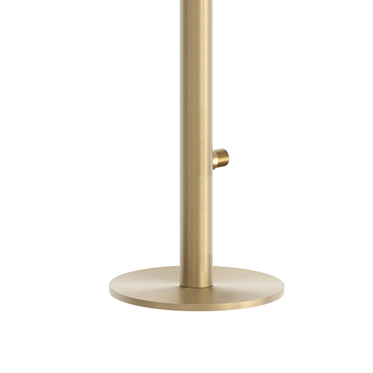 SINED doccia esterna in acciaio inox AISI 316L con finitura oro PVD soffione 25 cm rubinetto integrato y fijación segura a pavimento – Modelo Nora