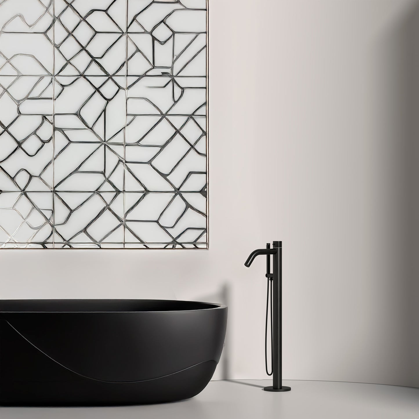 Grifo de bañera negro SINED Oristano Nera: diseño elegante y