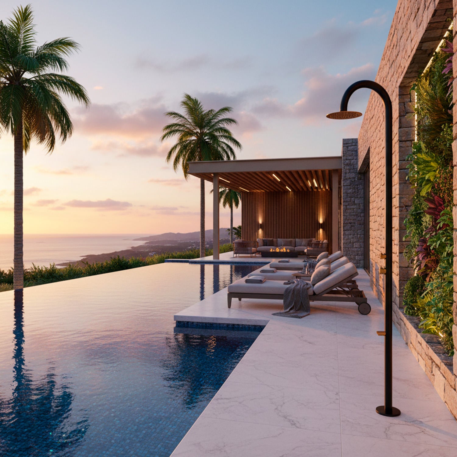 Sined Palau Ducha Con Rociador En Acero Inoxidable 316l Mezclador Y Lavapies Negro Satinado Ducha Con Conexiones De Base De Suministro De Agua Caliente Y Fría