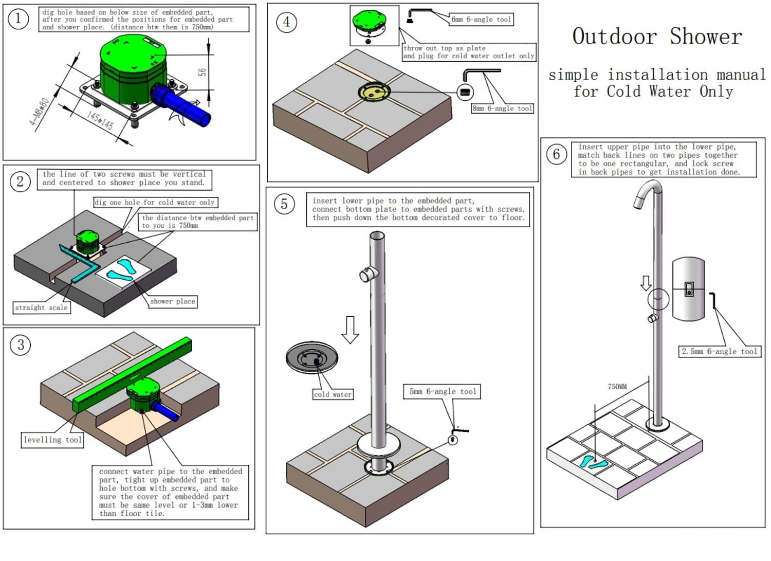 Sined Palau Ducha Curva Para Piscina Aço Inoxidável 316l Apenas Água Fria Acabamento Satinado Resistente às Intempéries e ao Sal