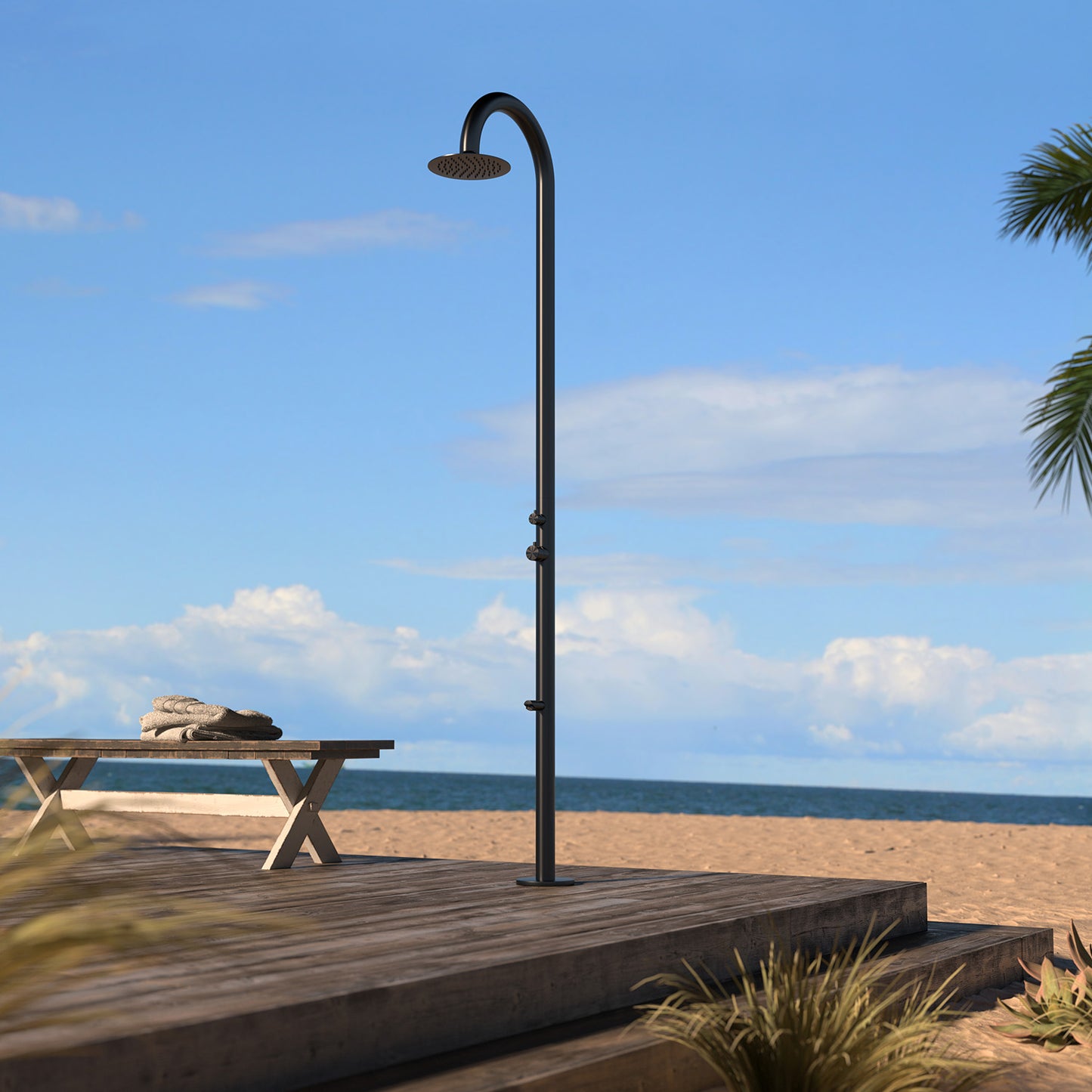 Ducha Sined Palau Negra: diseño elegante y materiales de alt