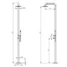 Mudar para a imagem Ducha exterior Pula Sined: diseño elegante y materiales de a 3