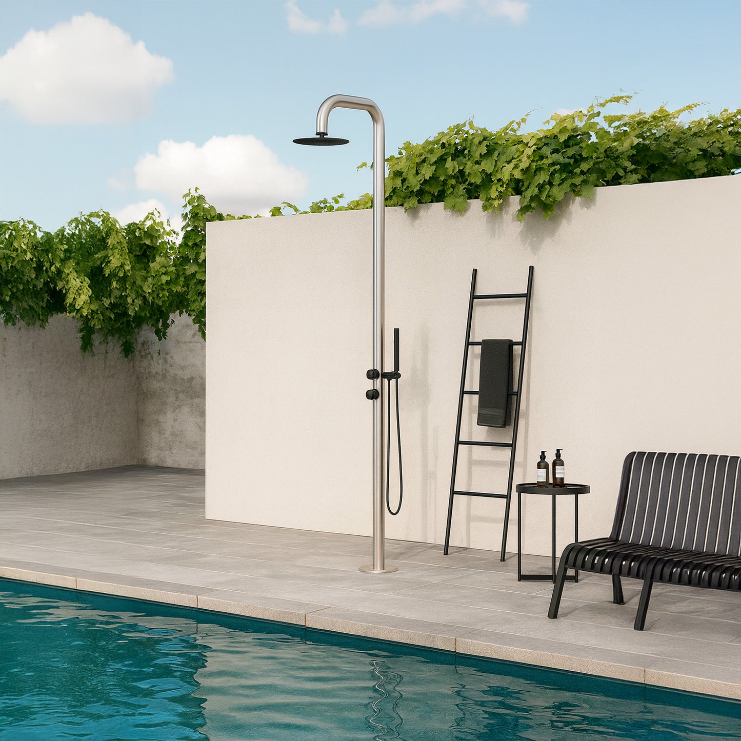 Ducha exterior Pula Sined: diseño elegante y materiales de a