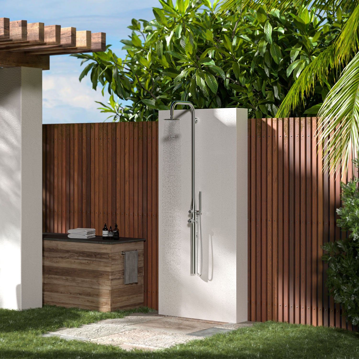 Sined Pula Douche en acier inoxydable 316l et douchette mobile en acier inoxydable pour usage intensif intérieur ou extérieur